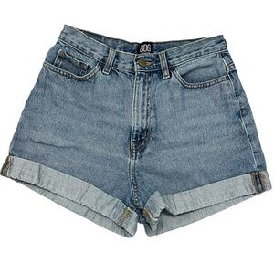 BDG Light Blue Rolled Hem Jean Shorts